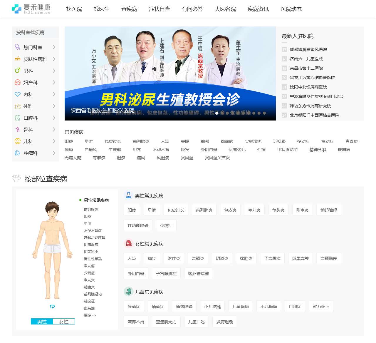 疾病百科_疾病查询_常见疾病大全-复禾疾病百科