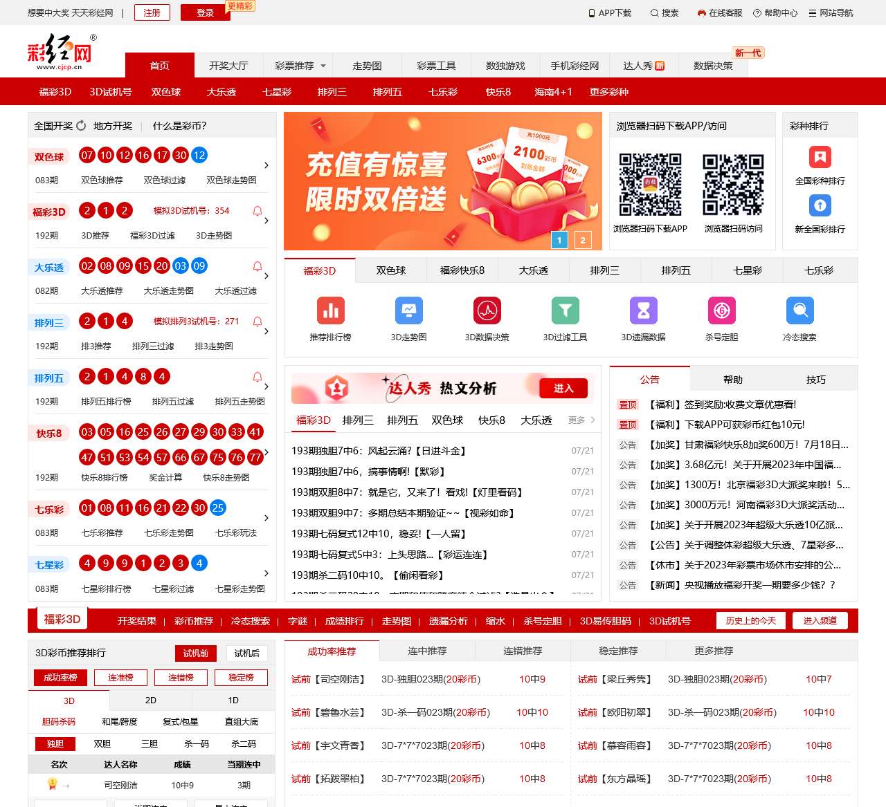 「彩经网」专业的彩票分析_福彩|体彩-彩票门户网站