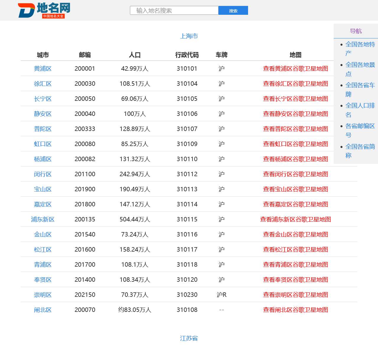 地名查询_行政区划参考_地名数据库 - 地名大全