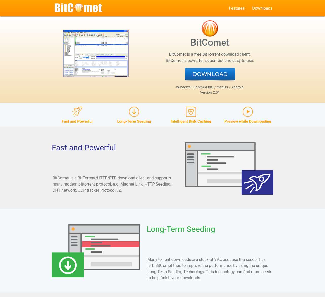 BitComet - A free C++ BitTorrent Download Client
