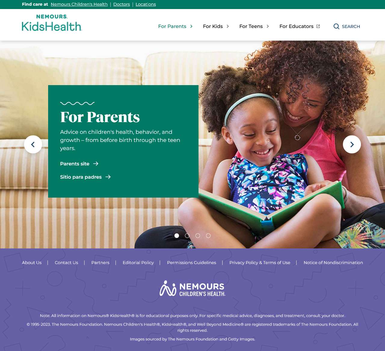 Nemours KidsHealth - the Web's most visited site about children's health