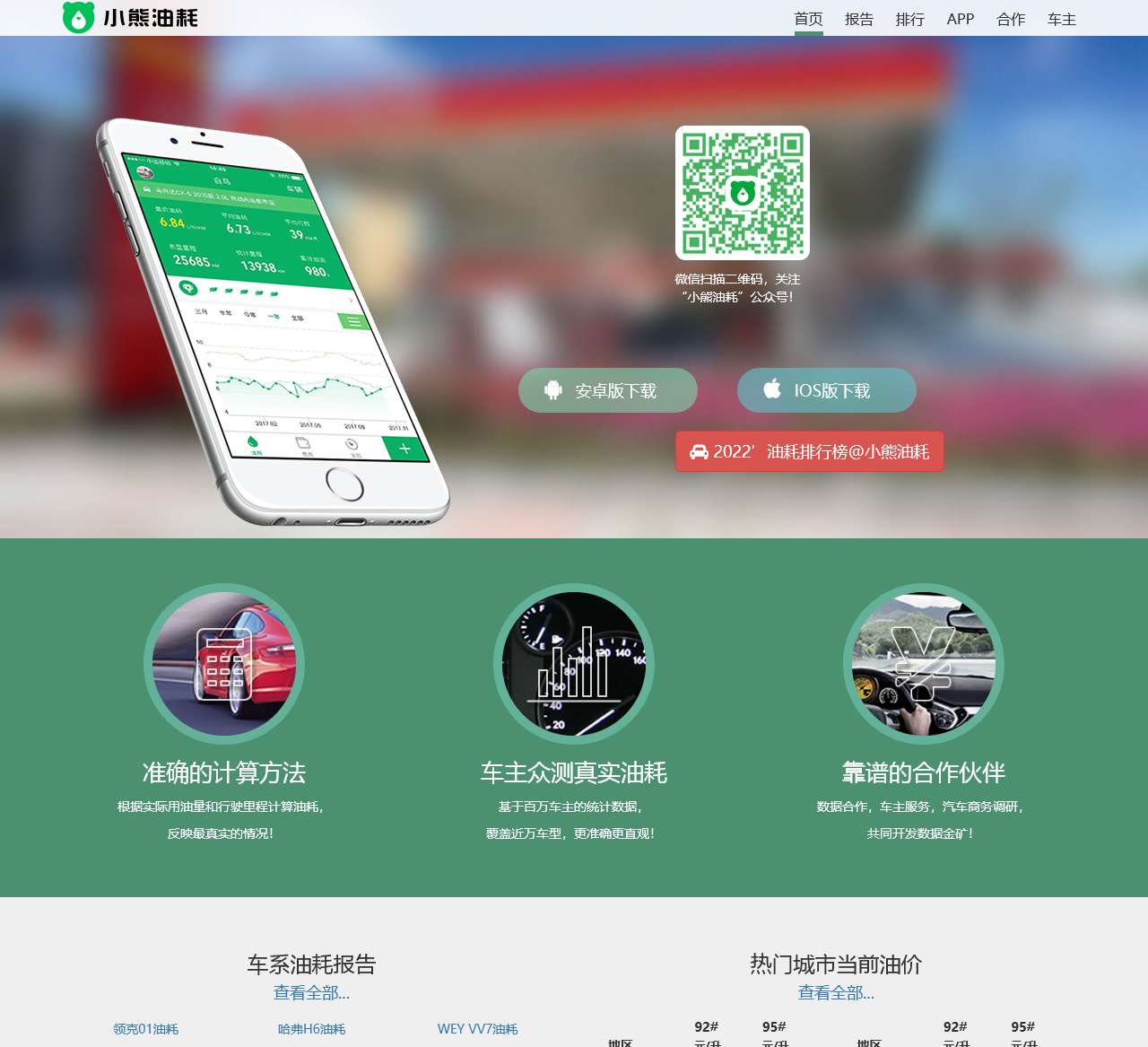 小熊油耗官方网站_油耗计算器_车主众测_实际油耗数据和统计报告_提供用车养车售车在线服务