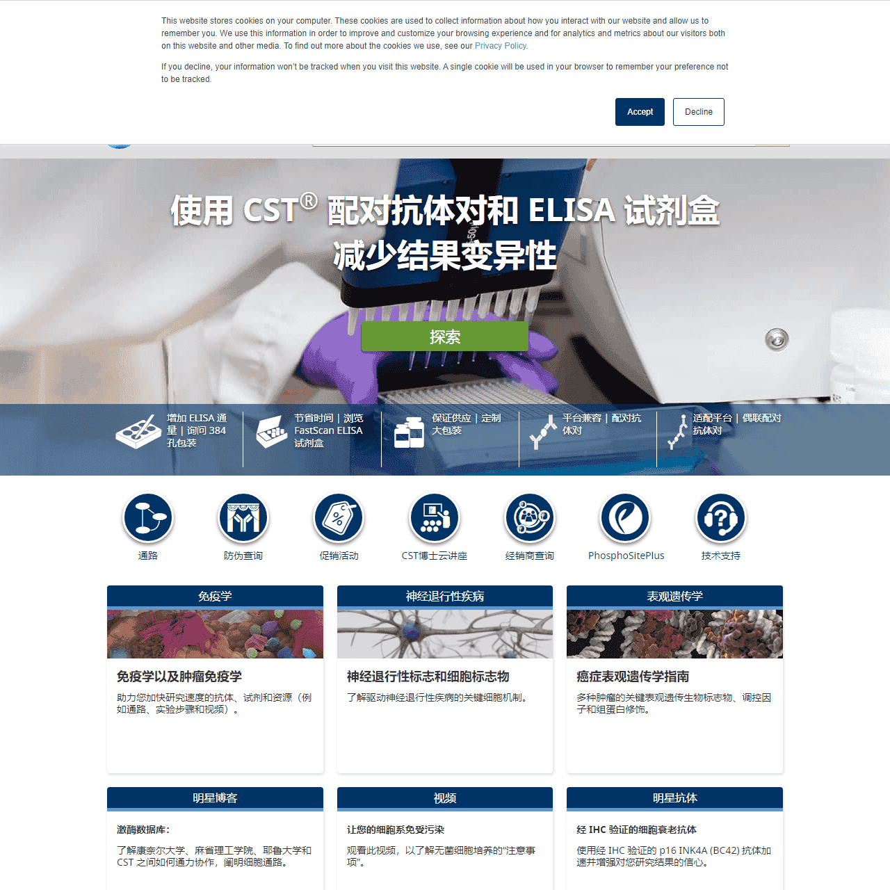 Cell Signaling Technology (CST):抗体、试剂、蛋白质组学、试剂盒和耗材