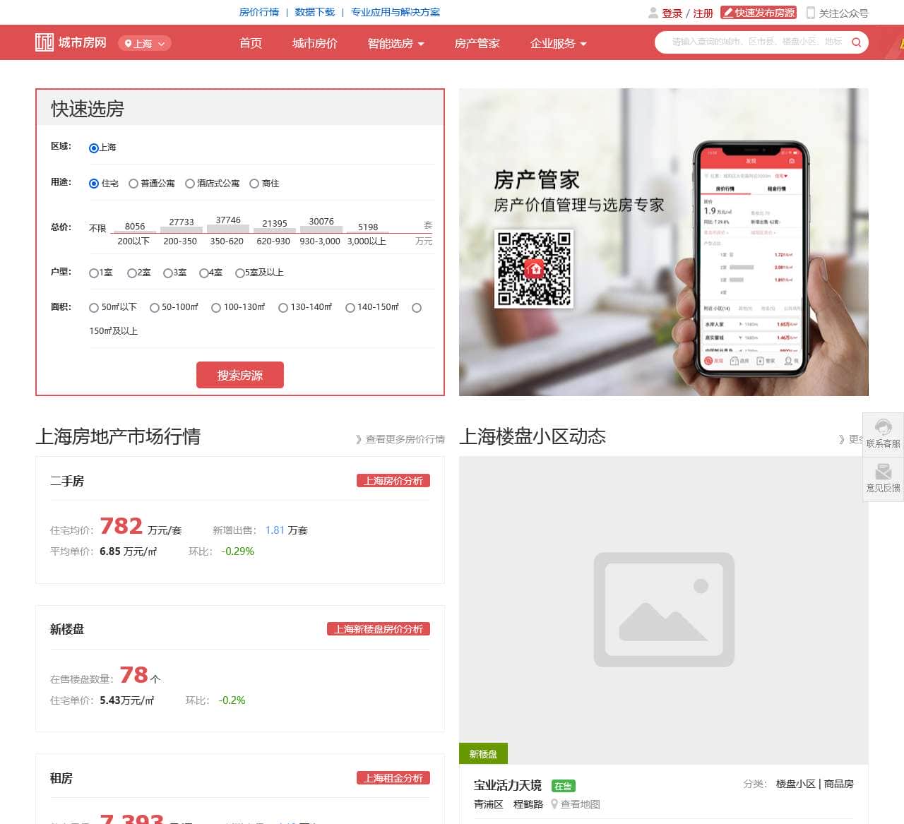 上海房产信息网—大数据上海住房吸引力、租房购房