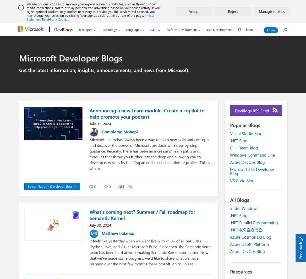 Home - Microsoft Developer Blogs