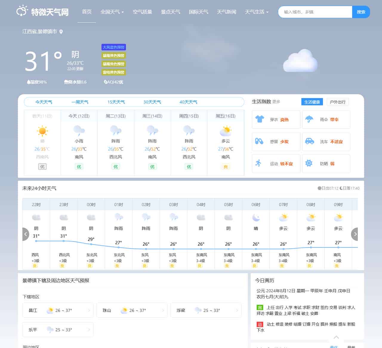 特微天气网_全国天气预报,未来一周7天,30天,40天天气预报查询