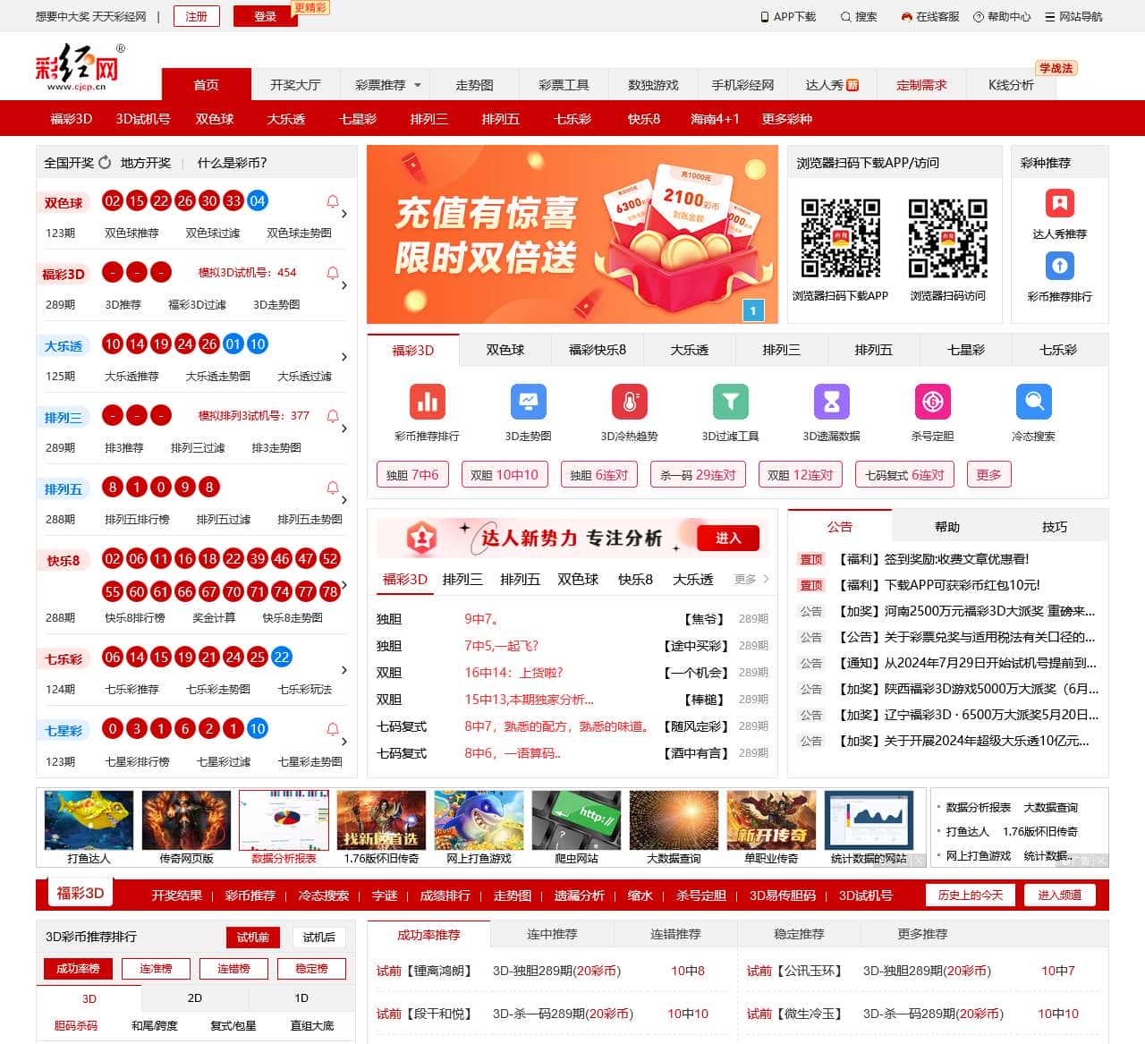 「彩经网」专业的彩票分析