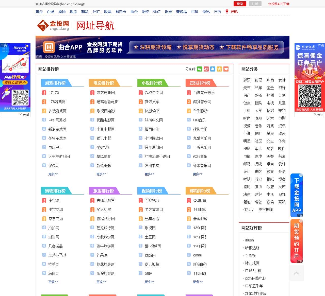 金投网址导航
