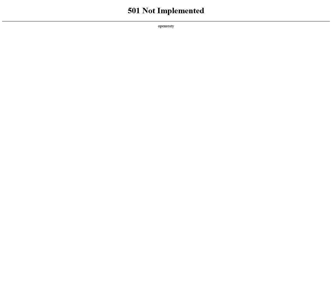 501 Not Implemented