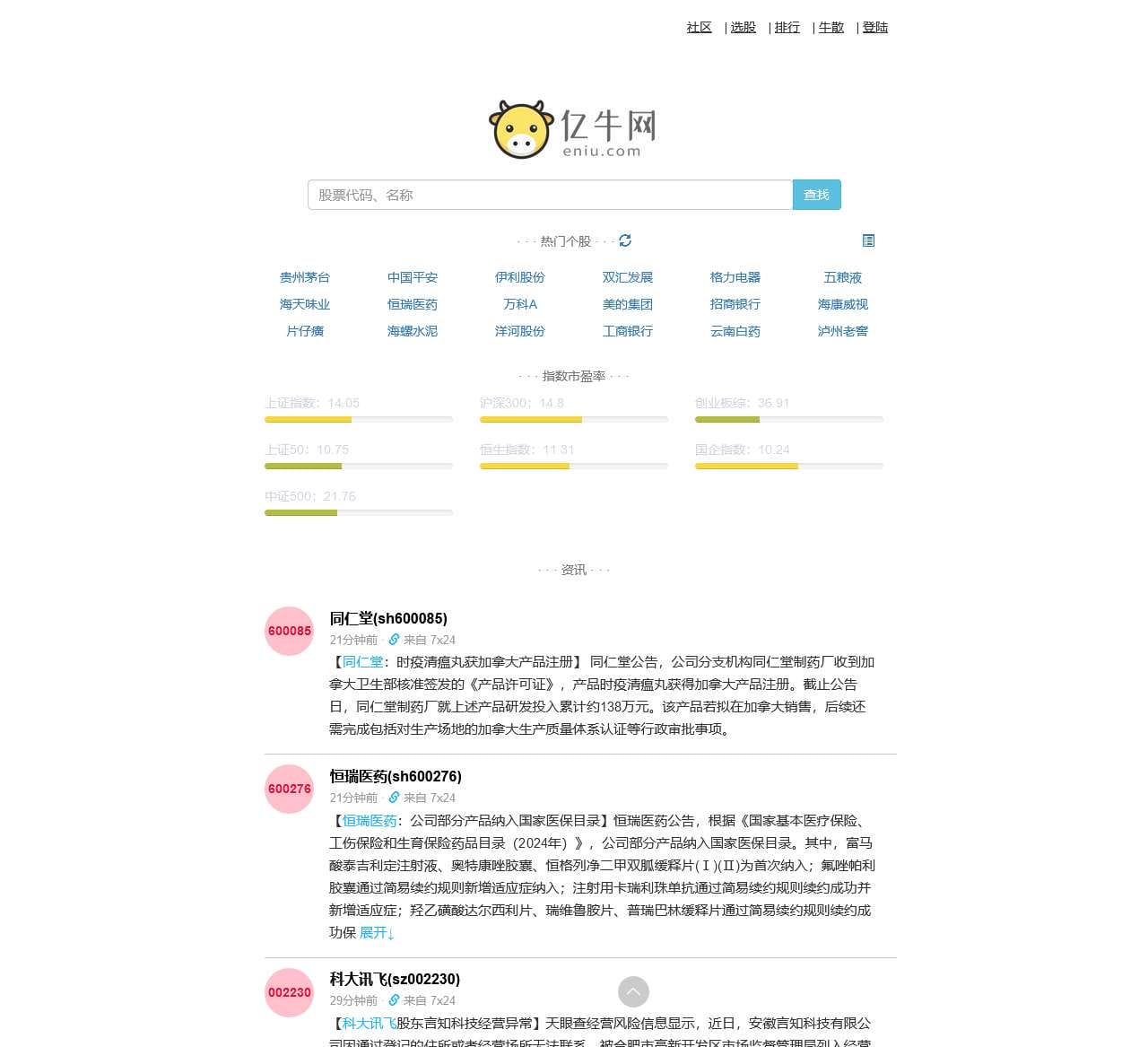 股票历史市盈率