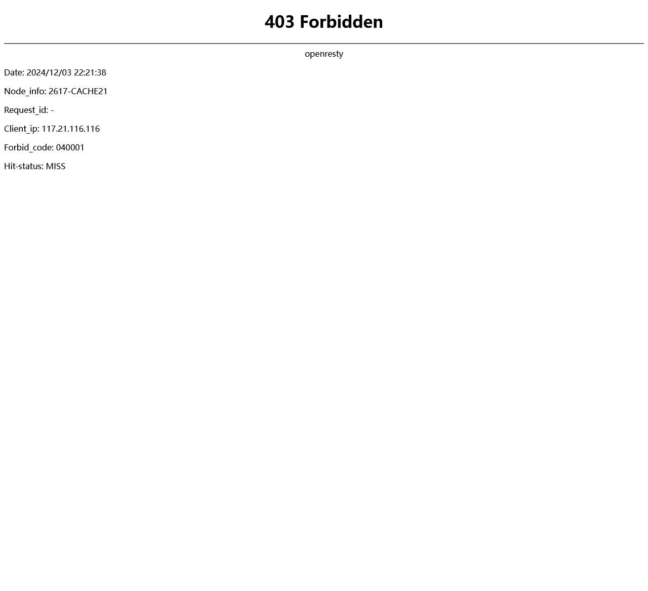 403 Forbidden