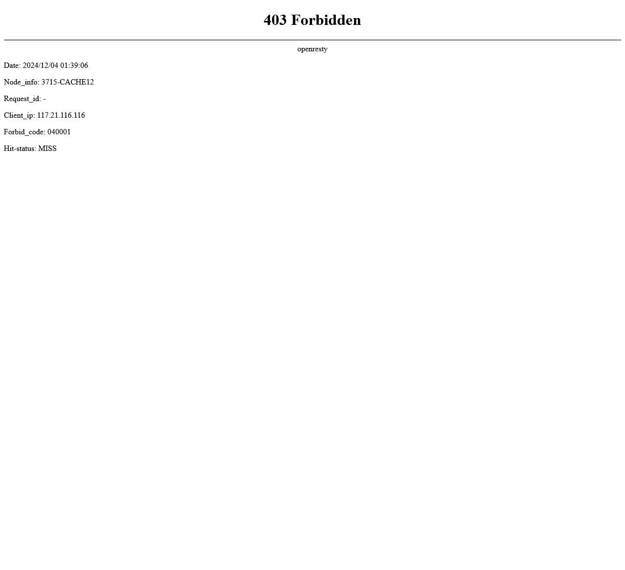 403 Forbidden