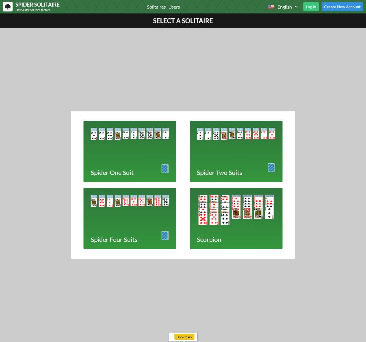 Spider Solitaire: free online card game
